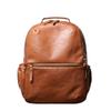 Mochila de Cuero Retro Europea y Americana para Hombre Cuero Curtido Vegetal Mochila de Viaje Gran Capacidad Bolsa para Computadora Bolsa de Piel de Vaca