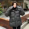 Chaqueta de Invierno Gruesa y Cálida con Capucha, Abrigo de Algodón Holgado, Abrigo de Mujer de Moda Versátil, Nuevo 2026 Transfronterizo
