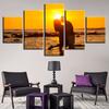 HD moderno simples cinco peças casal à beira-mar pintura spray loja de hotel parede de fundo pintura decorativa pintura para pendurar pintura a óleo