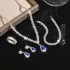 Joyería Ecológica 2025 Nuevo Collar Francés de Diamante Completo Estilo Palacio de Princesa Retro Clavícula Nupcial Boda Vestido de Noche