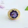 Anillo de Vidrio Colorido Retro Europeo y Americano Ai Yu Banda de Anillo Ajustable Transfronterizo Transmisión en Vivo Venta Caliente Venta al por Mayor S5021511