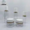 Em estoque 30g-120ml frasco de vidro redondo reto spray frasco vazio de vidro para loção essência frasco para conjunto cosmético de creme