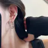Patrón de Hierba Tang Nuevo Estilo Chino Clip para Oreja Mujer Lujo Ligero Encaje de Gama Alta Pendientes Calados sin Agujero Moda Pendientes Sencillos