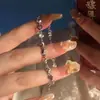 Pulsera de Corazón Dulce y Fresco de Circonita para Niñas, Diseño de Nicho 2022 Nueva Tendencia Joyería de Amistad Celebridad de Internet