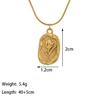 Collar vintage de tulipán tridimensional con diseño irregular de acero de titanio chapado en oro 18 quilates, resistente a la decoloración, para mujer, 2024