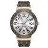 Reloj de Pulsera para Mujer, Estilo Palacio Vintage, Diseño Hueco Tallado, Esfera Numérica Grande, Personalización OEM