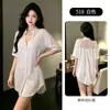 Xianyi Deseo Puro Suelta Talla Grande Estilo BF Camisón Otoño Delgado Sexy Pijama Camisa Estilo Novio Ropa de Casa 518