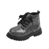 Botas de Nieve Nuevas de Invierno para Niños Zapatos de Algodón Cálidos Forrados de Lana Botines Cortos Zapatos de Bebé para Niños Botas Martin de Algodón para Niñas