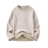TUCANO/Pica-pau Masculino Inverno Quente Casual Coreano Suéter Peça Única Veludo Simples Forrado com Lã Chenille Gola Redonda S