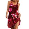 Vestido Feminino de Exportação Transfronteiriça Novo para Primavera e Verão 2023 Impressão Digital 3D Moda Casual Saia de Praia Saia de Alça