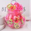 Ligas para el cabello para niñas de color caramelo, bandas elásticas desechables que no dañan el cabello, anillos para el cabello de princesa, accesorios para el cabello para niñas en colores fluorescentes