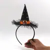 Sombrero de Bruja de Halloween Transfronterizo Diadema de Malla Accesorios para Fiesta Infantil Accesorios de Disfraz para Actuación en Escenario