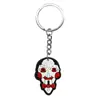 Serie de Halloween Más Vendida Transfronteriza Dibujo Animado Goma Suave de PVC Llavero de Metal Colgante para Bolso Accesorio Decorativo Pequeño DIY