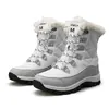 Botas de senderismo calientes de comercio exterior para mujer, botas de nieve, zapatos de exterior de caña alta, zapatos de senderismo