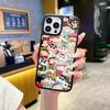 Capa de Celular Crayon Shin-Chan Adequada para iPhone 17, Capa de Vidro Apple 16 Pro Max, 15 Capa Protetora Anti-Colisão de Desenho Animado