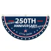 Bandera en Forma de Abanico Americana Transfronteriza del 250º Aniversario Hecha a Medida Decoración de Jardín Amazon Decoración del Día de la Independencia Bandera Semicircular