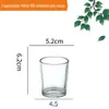 Copo de Vela de Aromaterapia Copo Vazio Redondo Transparente de Vidro Porta-Vela Pedra Difusora Pote de Vidro para Vela Resistente a Altas Temperaturas