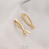 Aretes Torcidos con Conservación de Color Chapados en Oro de 14K, Cierres de Oreja con Forma de Pez de Lujo Ligero a la Moda, Materiales para Accesorios de Aretes DIY Hechos a Mano