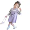 Suéter con Falda Kuromi para Niñas con Terciopelo Plus Nuevo Estilo Infantil 2025 Vestido para Bebé Niña Otoño e Invierno Vestido de Princesa