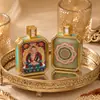 Colgante de Thangka Pintado a Mano con Zakiram, el Zorro de Nueve Colas, y los Ocho Grandes Símbolos de la Fortuna Amarilla, en Estilo Étnico de Xizang