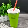 Copo de papel descartável de camada única para bebidas frias de 32 oz 34 oz 1000 ml Copo para beber Copo para batatas fritas Arroz tufado