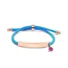 Pulseira de Corda de Mão Multicor Transfronteiriça Europeia e Americana Material em Branco Pronto para Uso Acessórios de Diamante Roxo Rosa Gravação Presente Pulseira de Aço Inoxidável