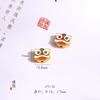 Retención de color alta oro francés antiguo oro de Vietnam accesorios DIY pulsera pulsera tubo curvo liso despertar león pulsera flor de durazno media pulsera