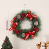 Corona Navideña Colgante Más Vendida en Amazon Escena Navideña Colgante para Ventana Puerta Ratán Colgante de Pared Decoraciones Accesorios