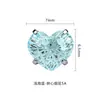 Brincos de Tarraxa de Liga de Titânio F136 com Zircônia Azul para Hélice, Lábio, Nariz Joias para Piercing com Rosca Interna Cabeça de Reposição