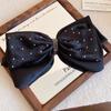 Colheita de Estrelas Refinado Clipe Superior Vermelho da Internet Laço Preto Acessório de Cabelo Presilha de Cabelo Feminina Cabeça Sensação de Alto Nível Clipe Elegante