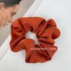 Chic Estilo Francés Anillo Intestino Grueso Seda Color Sólido Satén Mesenterio Medio Anillo para el Cabello Coreano Ins Sencillos Accesorios para el Cabello Tocado Banda de Goma