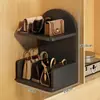 Estante de almacenamiento de bolsas en la parte superior del mueble de entrada, estante de niveles, almacenamiento de bolsos de mano y mochilas para el hogar, almacenamiento conveniente para artículos cotidianos