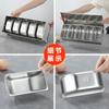Caja de Condimentos de Acero Inoxidable 304 con Tapa abatible, Caja de Almacenamiento Comercial Engrosada, Caja para Ingredientes de Cocina con Tapa, Caja para Almacenamiento de Muestras con Compartimentos