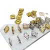Anillo de Espaciadores de Cristal Diamantado Galvanizado de 5/6/7 mm Cuadrados con Incrustaciones de Diamante Espaciadores para Manualidades de Cuentas Accesorios de Joyería