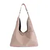 Nova bolsa de antebraço de camurça da moda para mulheres, bolsa de ombro tote de grande capacidade, bolsa de trajeto diário fashion para senhoras