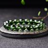 Pulseira de Cristal Brasileiro Fantasma Verde Cristal Explodido Moda Masculina e Feminina Pulseira de Círculo Único Atacado de Joias