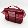 Pequeño encontrar malla encantador encaje bordado bolsa de cosméticos portátil linda bolsa para pañuelos bolsa para guardar maquillaje