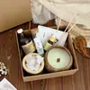 Vela Perfumada de Cáscara de Coco Caja de Regalo de Aromaterapia Incienso Libre de Humo Cera de Coco Hecha a Mano Fragancia Souvenir de Vacaciones de Alta Gama