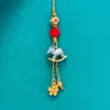 Cadena para Teléfono Móvil de Caballo de Madera con Goteo de Aceite Dorado Antiguo Nuevo Estilo Chino Colgante Hecho a Mano DIY Colgante Pequeños Accesorios Estilo Chino