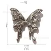 Joyas para uñas de aleación de mariposa de celebridad de internet, accesorios para uñas de cola de pez hueca de lujo ligero retro, al por mayor