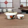 Mini Caneca de Cerâmica Galo para Histórias de Bolso Caneca de Frango Louça Retrô Miniatura de Cozinha Modelo de Brinquedo para Brincar de Comida