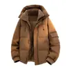 Chaqueta de Algodón 1638 Nuevo Estilo 2025 Estudiante Joven Chaqueta de Algodón con Capucha Rellena Chaqueta de Algodón para Hombre Otoño e Invierno Chaqueta Engrosada