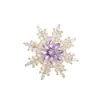 Broche de Floco de Neve em Zircônia Micro-Pavimentada Super Flash de Luxo Acessível Design de Nicho Corsage Acessórios para Terno Jantar Corsage