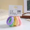 Paquete de 5 Gomas para el Cabello Sin Costuras con Alta Elasticidad, Spandex, Sin Costuras Visibles, Bucles de Toalla Jacquard, Bandas para el Cabello que No Dañan el Cabello