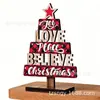 Adorno de Árbol de Navidad de Madera para Manualidades Navideñas, Trineo de Papá Noel, Decoración de Atmósfera Festiva para Escritorio