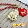 Ouro Puro 999 Gato da Sorte Atrair Dinheiro Pingente de Celular Chaveiro Pingente de Bolsa Presente para Namorado/Namorada