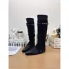 Nueva Colección Otoño 2026: Botines de Punta Aguda con Tacón Oculto de Estilo Europeo y Americano para Mujer, Botas de Montar de Caña Alta de Moda y Versátiles