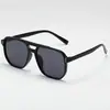 Gafas de Sol Yuzhen para Celebridades de Internet, Protección UV, Color Gelatina Retro, Lente Oceánico, Doble Puente, Decoración de Remaches, Gafas de Sol Tipo Aviador, Protector Solar