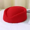 Boina de Lã com Laço Estilo Retrô Francês Chapéu Feminino Outono e Inverno Faixa de Performance Balcão Chapéu de Aeromoça Atacado