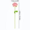 Presente Rosa de Dia dos Namorados Lã Tricotada à Mão Flor Artificial Flor Imortal Coração Cravo Girassol Buquê